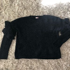 Ruffled Sleeve Sweater